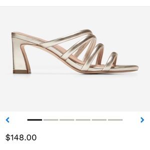 New Cole Haan gold Grandseries Adella Sandal 10